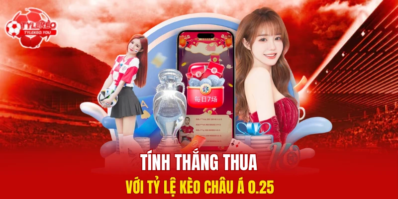 Tính thắng thua với kèo châu Á 0.25 